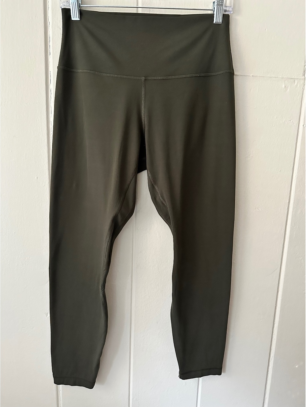 Lululemon Align High Rise Pant 25" Dark Olive Green Leggings Size 10 VGUC Nulu